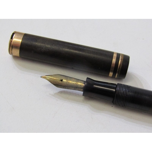 95 - GOLD NIBBED FOUNTAIN PENS, a Blackbird black cased  14ct gold nibbed fountain pen, also, a Wahl Ever... 