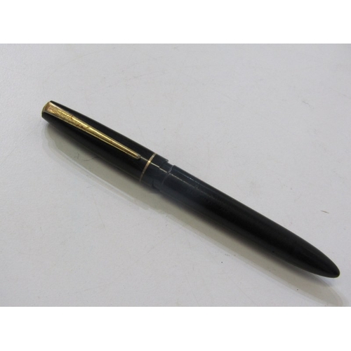 95 - GOLD NIBBED FOUNTAIN PENS, a Blackbird black cased  14ct gold nibbed fountain pen, also, a Wahl Ever... 