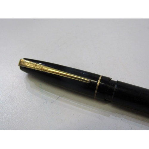 95 - GOLD NIBBED FOUNTAIN PENS, a Blackbird black cased  14ct gold nibbed fountain pen, also, a Wahl Ever... 