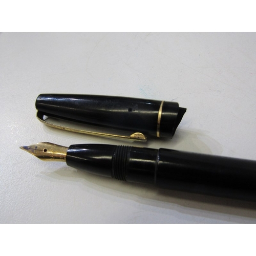 95 - GOLD NIBBED FOUNTAIN PENS, a Blackbird black cased  14ct gold nibbed fountain pen, also, a Wahl Ever... 
