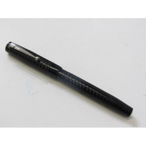 95 - GOLD NIBBED FOUNTAIN PENS, a Blackbird black cased  14ct gold nibbed fountain pen, also, a Wahl Ever... 