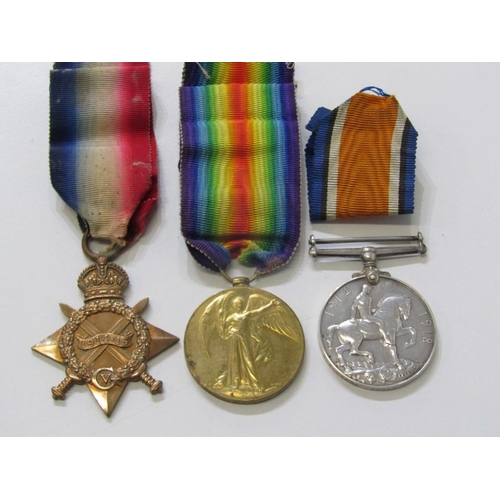 96 - WWI TRIO, a WWI War and Defence medals together with 14/15 star, to 12435 Pvt W.J. Groome of the Yor... 