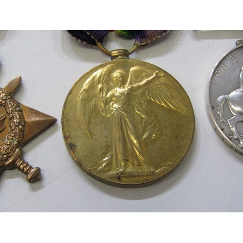 96 - WWI TRIO, a WWI War and Defence medals together with 14/15 star, to 12435 Pvt W.J. Groome of the Yor... 