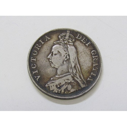 96A - 1889 & 1850 Victoria silver crown, 1842 Victoria silver 3 halfpence together with a small collection... 