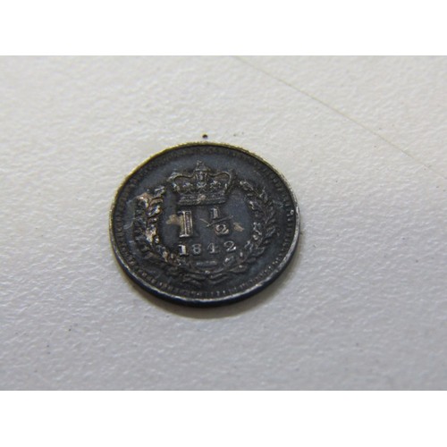 96A - 1889 & 1850 Victoria silver crown, 1842 Victoria silver 3 halfpence together with a small collection... 