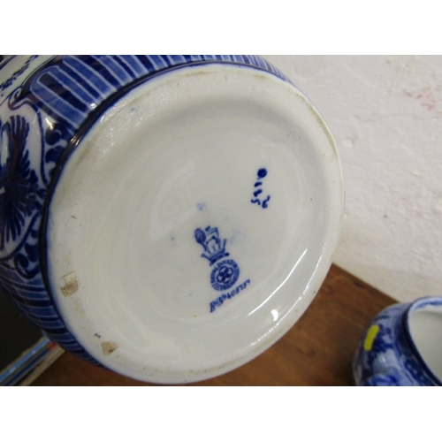 48 - WENFORD BRIDGE POTTERY CANDLESTICK BY SETH CARDEW and 2 Royal Doulton 'Eglinton Tournament' blue and... 