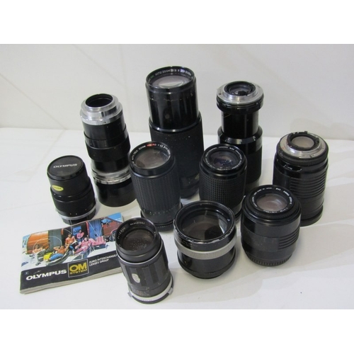19 - PHOTOGRAPHY, LENSES; mixed shelf of lenses to include Super Paragon PMC auto zoom, Erno auto tele zo... 