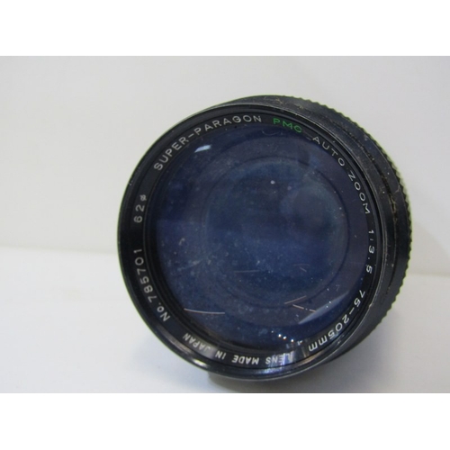 19 - PHOTOGRAPHY, LENSES; mixed shelf of lenses to include Super Paragon PMC auto zoom, Erno auto tele zo... 
