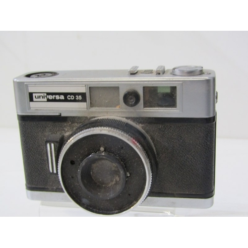 20 - PHOTOGRAPHY - vintage cameras; Samoca LE II camera, USSR Kiev camera, EMI K camera, 2 x Canon Canone... 