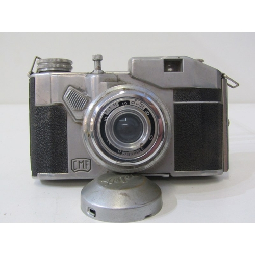 20 - PHOTOGRAPHY - vintage cameras; Samoca LE II camera, USSR Kiev camera, EMI K camera, 2 x Canon Canone... 