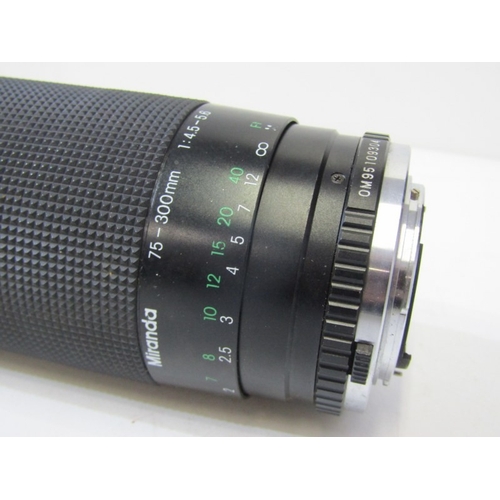 21 - PHOTOGRAPHY - LENSES; Sigma APO DC lense in bag, Miranda Macro 1:4.5-5.6, Olympus zoom lense,Carl Ze... 