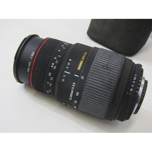 21 - PHOTOGRAPHY - LENSES; Sigma APO DC lense in bag, Miranda Macro 1:4.5-5.6, Olympus zoom lense,Carl Ze... 