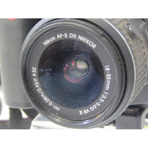 4 - PHOTOGRAPHY, Nikon DX VR D50 camera with Nikon AF-S DX Nikkor 18-55mm lense and strap, a Nikon EM M9... 