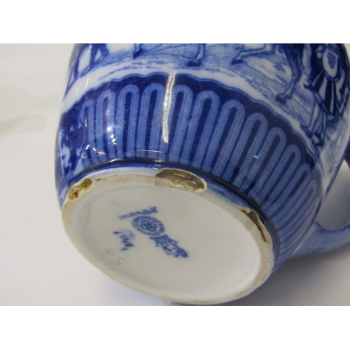 48 - WENFORD BRIDGE POTTERY CANDLESTICK BY SETH CARDEW and 2 Royal Doulton 'Eglinton Tournament' blue and... 