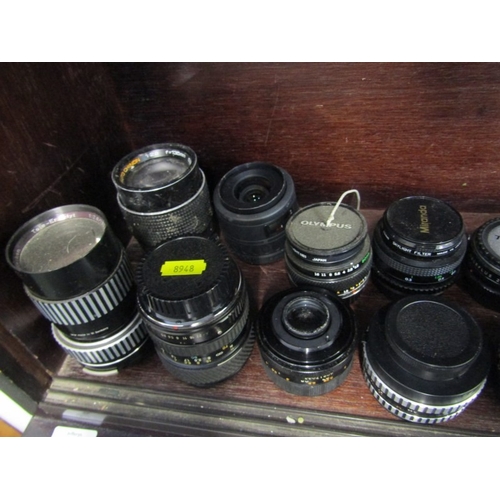 8 - PHOTOGRAPHY, LENSES; good collection of mixed camera lenses; Munchen Enna 1:2 8/135mm, Tokina SD 1:3... 