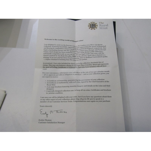 11 - 2012 London Olympics Silver BUNC 50 pence Sports Collection.  Full set of 50p x 29, depicting indivi... 