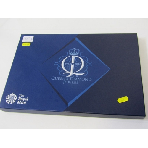 13 - 2012 Elizabeth II Fine Silver Proof 5 ounce 10 Pounds, commemorating the Queen’s Diamond Jubilee.  C... 