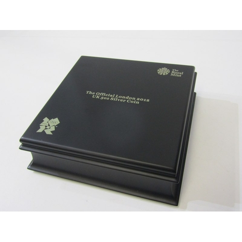 14 - 2012 London Olympics Fine Silver Proof 5 ounce 10 Pounds.  Capsuled in Official Royal Mint bespoke p... 