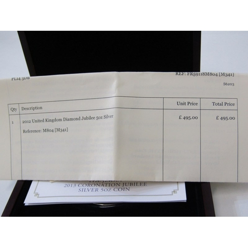 15 - 2013 Jersey Elizabeth II Silver Proof with gold-plated appointments 5 ounce 10 Pounds, commemorating... 