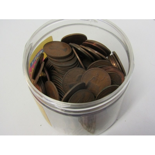 46 - A Boots coin album of 19th/20th Century pennies & halfpennies etc., a cigar box of 19th/20th Century... 