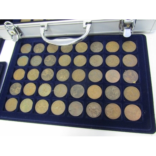 48 - Aluminium coin cases x 3, containing pre-1947 half crowns x 3 & florins x 3 (75 grams approx.); nick... 