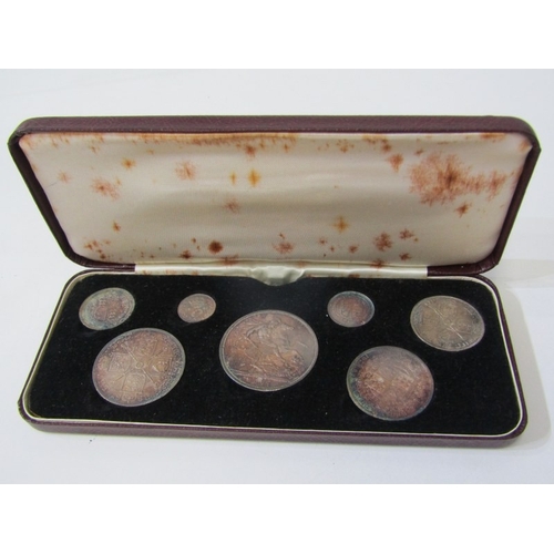 8 - 1887 Victoria Jubilee Specimen set consisting of a sterling silver crown, double florin, halfcrown, ... 