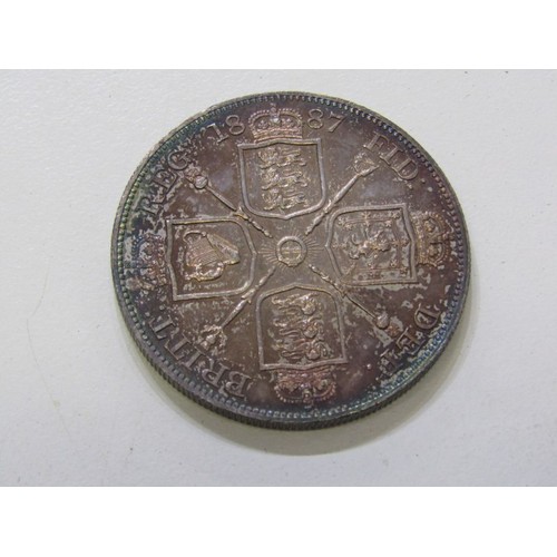 8 - 1887 Victoria Jubilee Specimen set consisting of a sterling silver crown, double florin, halfcrown, ... 