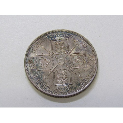 8 - 1887 Victoria Jubilee Specimen set consisting of a sterling silver crown, double florin, halfcrown, ... 