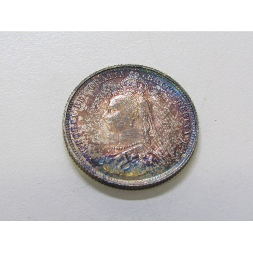 8 - 1887 Victoria Jubilee Specimen set consisting of a sterling silver crown, double florin, halfcrown, ... 