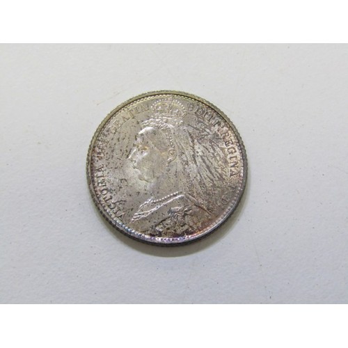 8 - 1887 Victoria Jubilee Specimen set consisting of a sterling silver crown, double florin, halfcrown, ... 