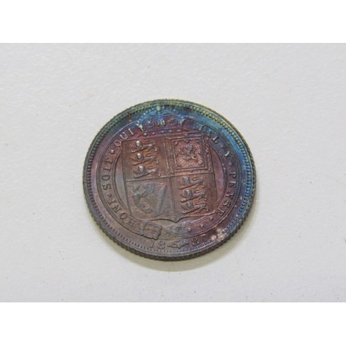 8 - 1887 Victoria Jubilee Specimen set consisting of a sterling silver crown, double florin, halfcrown, ... 