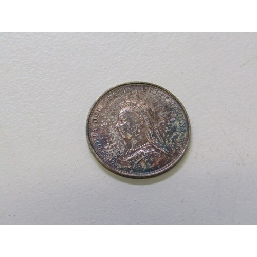 8 - 1887 Victoria Jubilee Specimen set consisting of a sterling silver crown, double florin, halfcrown, ... 