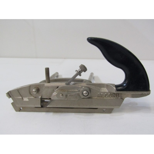 51 - WOODWORKING TOOLS, a vintage record no.044C plough plane, the mottled bodied tool used for cutting g... 