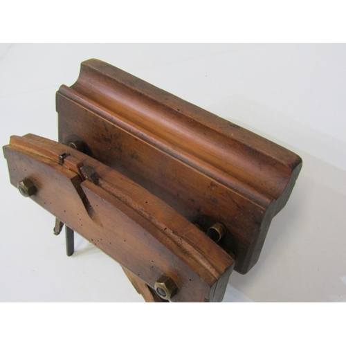 52 - WOOD PLANE, a 19th century French cooper's screw stem plough plane, marked 'depose' together with an... 
