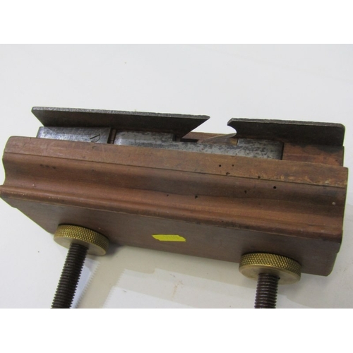 52 - WOOD PLANE, a 19th century French cooper's screw stem plough plane, marked 'depose' together with an... 