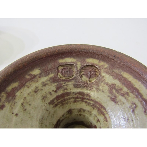 30 - MICHAEL CARDEW BOWL, Michael Cardew for Wenford Bridge stoneware footed bowl, (chalice) with iron gl... 