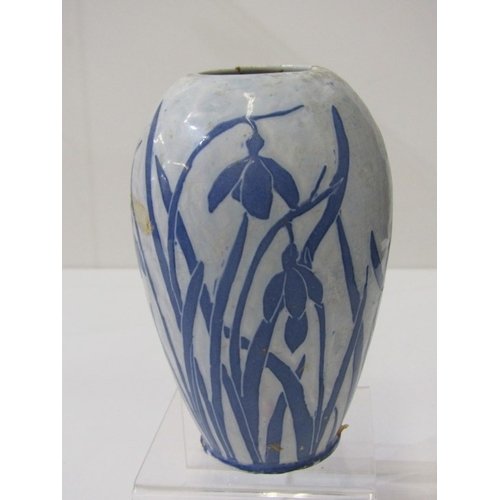 10 - ART POTTERY, a Quimper (Odetta) vase (damaged) 18cm height, a Gustavberg vase, a Chameleon vase and ... 