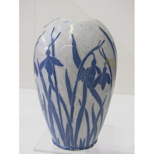 10 - ART POTTERY, a Quimper (Odetta) vase (damaged) 18cm height, a Gustavberg vase, a Chameleon vase and ... 
