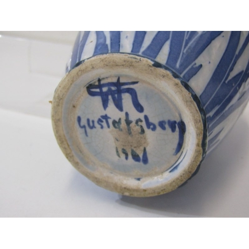 10 - ART POTTERY, a Quimper (Odetta) vase (damaged) 18cm height, a Gustavberg vase, a Chameleon vase and ... 