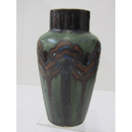 10 - ART POTTERY, a Quimper (Odetta) vase (damaged) 18cm height, a Gustavberg vase, a Chameleon vase and ... 