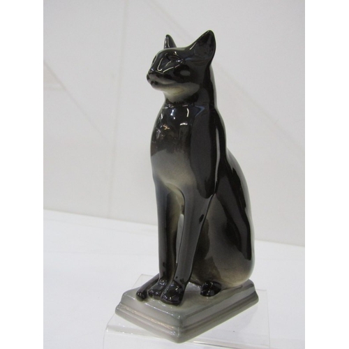 12 - CAT ORNAMENTS, a Paul Cardew design 'Cool Catz' 'Paisley' porcelain cat figurine. 15cm height. A sea... 