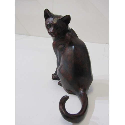 12 - CAT ORNAMENTS, a Paul Cardew design 'Cool Catz' 'Paisley' porcelain cat figurine. 15cm height. A sea... 