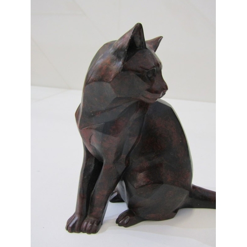 12 - CAT ORNAMENTS, a Paul Cardew design 'Cool Catz' 'Paisley' porcelain cat figurine. 15cm height. A sea... 
