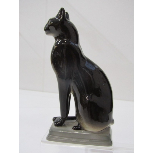 12 - CAT ORNAMENTS, a Paul Cardew design 'Cool Catz' 'Paisley' porcelain cat figurine. 15cm height. A sea... 
