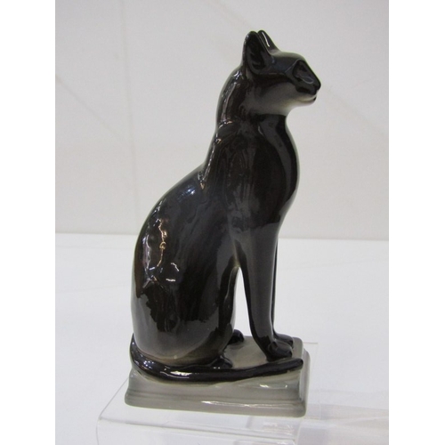 12 - CAT ORNAMENTS, a Paul Cardew design 'Cool Catz' 'Paisley' porcelain cat figurine. 15cm height. A sea... 