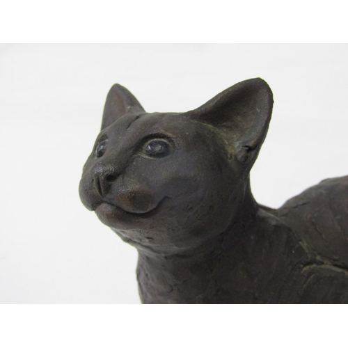 12 - CAT ORNAMENTS, a Paul Cardew design 'Cool Catz' 'Paisley' porcelain cat figurine. 15cm height. A sea... 
