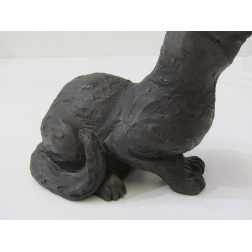 12 - CAT ORNAMENTS, a Paul Cardew design 'Cool Catz' 'Paisley' porcelain cat figurine. 15cm height. A sea... 