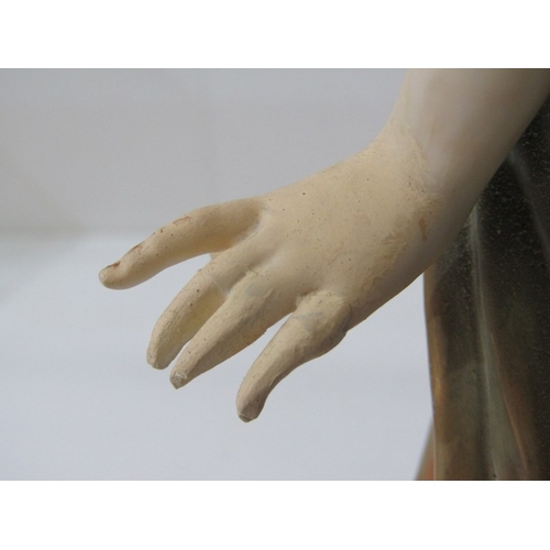 2 - ROYAL WORCESTER FIGURE, a Royal Worcester blush ivory figure of a scantily clad woman, holding a wat... 