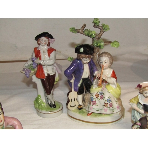 21 - CERAMICS, a 19th century Staffordshire figure depicting boys collecting birds eggs, a similar reprod... 