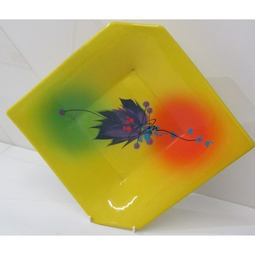 29 - RICHARD GODFREY, (1949-2014) Richard Godfrey studio pottery plate, an abstract colourful glaze desig... 